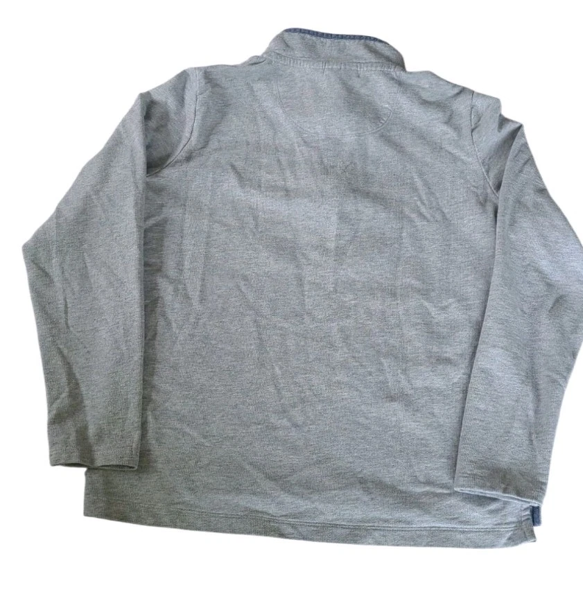 L.L. Bean 501541 Camisa Mujer Algodón Rugby Talla S/P Gris con Escote Cambray Foto 2 de 4