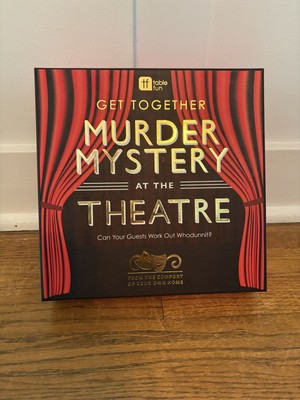 MURDER MYSTERY at the THEATRE Party Game 5-12 Players OPEN NEVER PLAYED