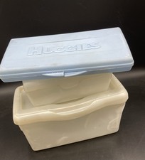 Vtg. 3 Huggies Travel  Full Size Baby Wipes Plastic Storage Containers Reusable