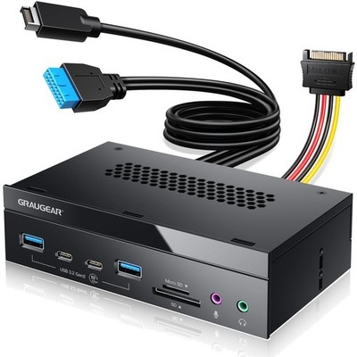 Dual USB-C Ports 10Gbps Card Reader Audio