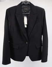 Banana Republic 473035-01-1 Womens Size 10 Black Stretch Twill Classic Blazer