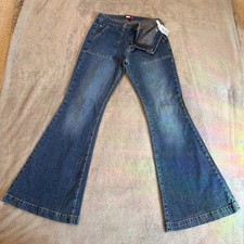 VTG Tommy Hilfiger Women's Jeans Mid-Rise Flare Size 7 Medium Blue Denim