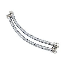 15mm Flexible Tap Connectors 15mm Compression x 1/2" x 300mm 500898 Pack of 2