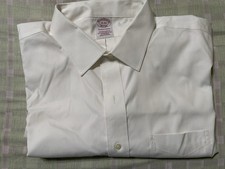 Brooks Brothers White Dress Shirt, Traditional Fit, 18-34, New With Tags