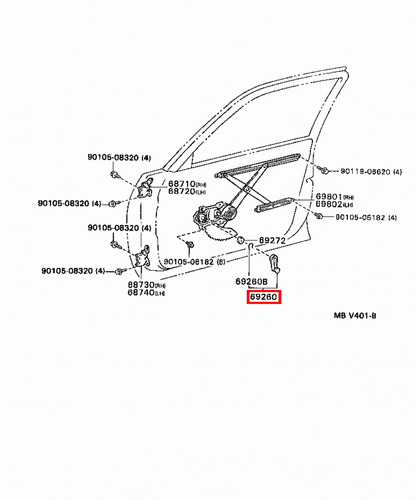 Genuine Toyota LandCruiser 47 45 Series HJ Front Door Window Regulator Handle x2 - Picture 18 of 20