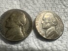 1944 P and 1945 S Silver War Time Nickels, Original, VF and VG , Circulated, Old — photo 3