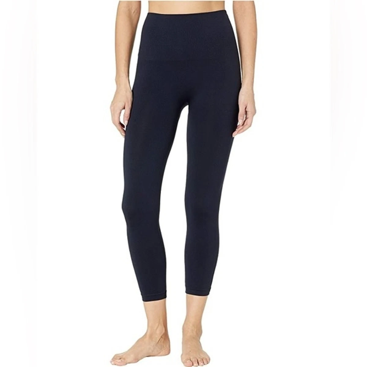 Spanx Seamless Cropped Tummy Control Leggings in Navy Blue Size XL