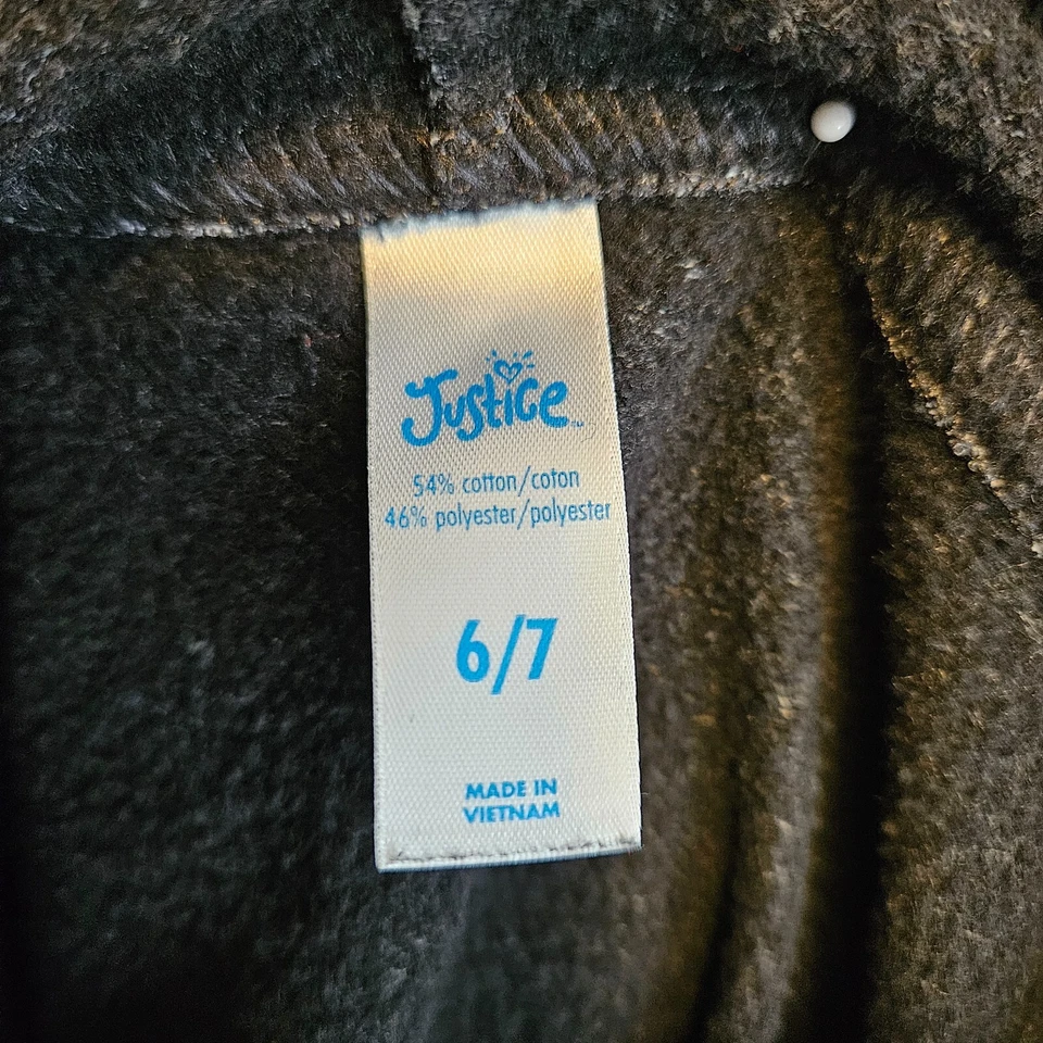 Justice SOCCER Sequined Girl's Hoodie Size 6/7 - Image 3 of 4