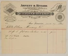 1892 Billhead San Francisco California Arnett Rivers Rubber Goods