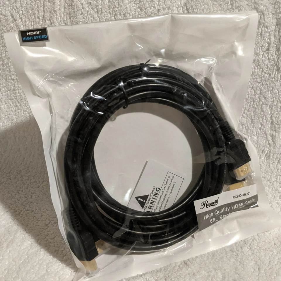 Rosewill - 2 Pack Pellucid HD Series High Speed HDMI Cable - 6 Feet RCHD-16001 - Image 4 of 4