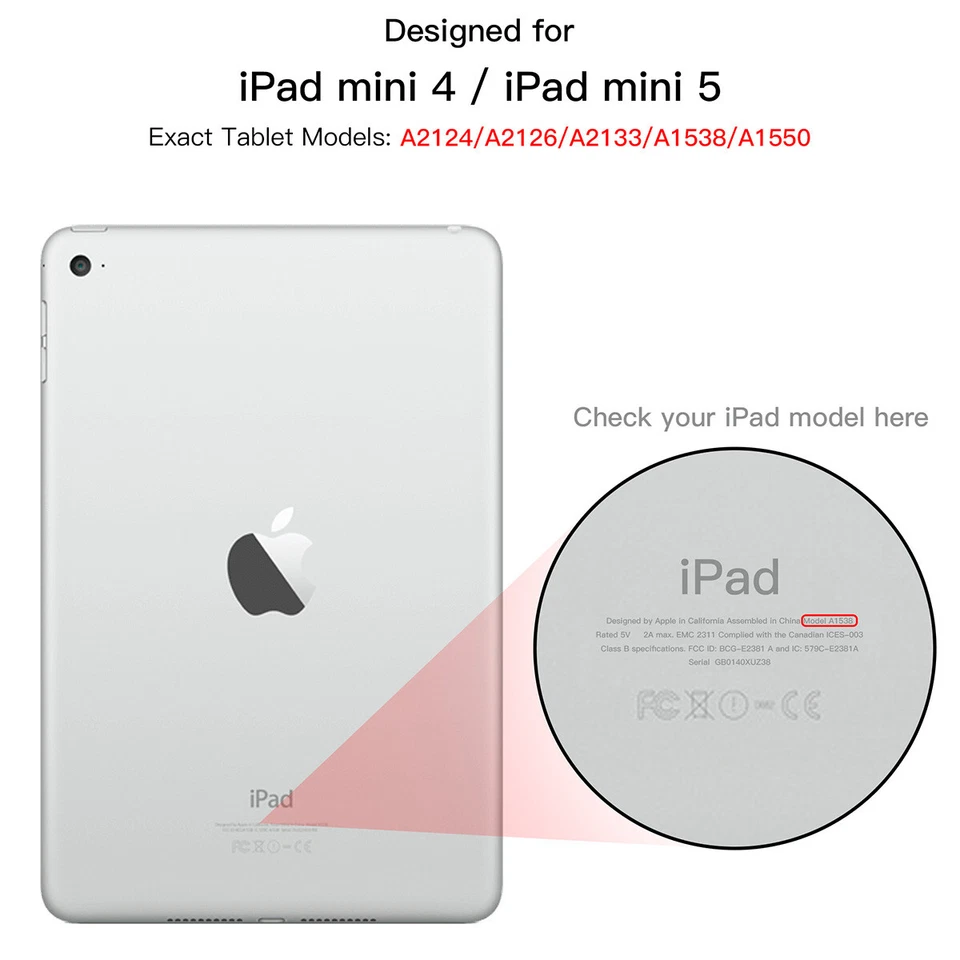 For iPad mini 5th Gen 4 Case Waterproof Shockproof Stand Cover Screen Protector - Image 2 of 4