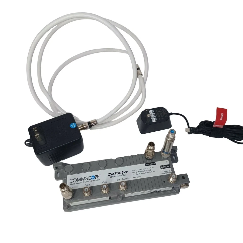 Comscope HomeConned Subscriber VoIP Amplifier CSAPDU5VP UnityFWD/REV AC Adapter - Image 2 of 4