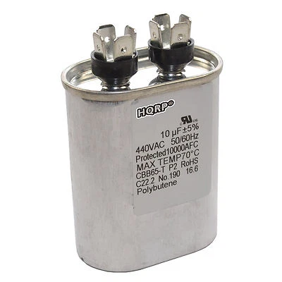 HQRP 10uf Capacitor AC Electric Motor Run Start HVAC Blower Compressor Trane Furnace