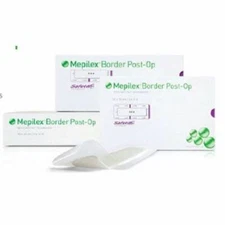 Foam Dressing Mepilex Border Post-Op 4 X 10 Inch Rectangle Adhesive with Border