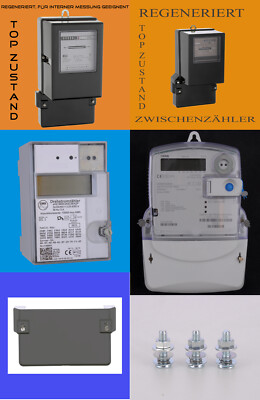 EHZ STROMZÄHLER 10/60A KLEMMENDECKEL SCHRAUBEN N94N DIGITAL DREHSTROMZÄHLER PIN
