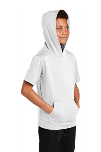 Sport-Tek YST251 Youth Polyester Sport-Wick Fleece Short Sleeve Hooded Pullover - Picture 43 of 45