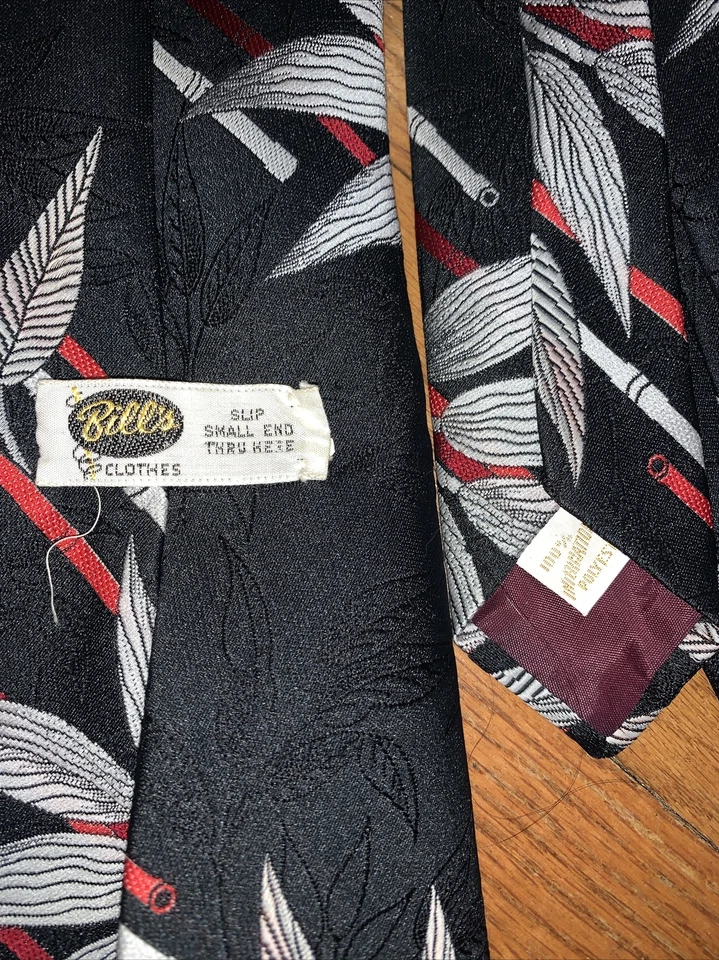 手工制作 独特 原装 黑色 中国老虎 莉莉 漂亮 性感 领带 ❤️TB50 — 第 3/4 张图片