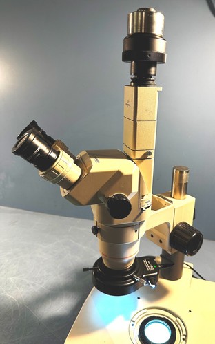 Olympus Trinocular Stereo SZ60 Microscope SZH-ILLD Base SZ-STS Arm SZ-PT Camera - Picture 2 of 11