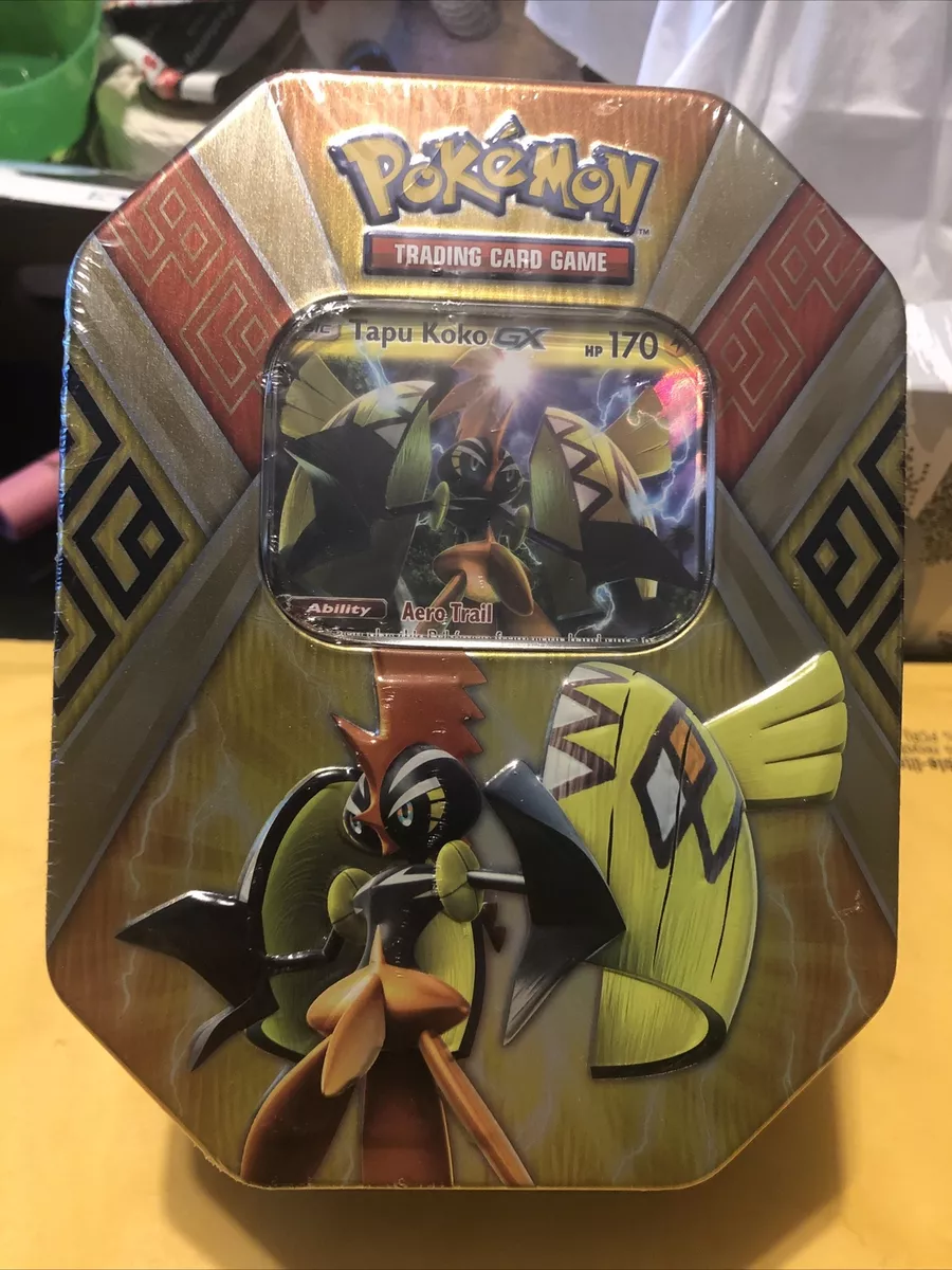 Pokemon Trading Card Game Tapu Koko GX Prism Tin New Sealed