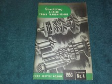 1953 Ford Truck 5-speed Transmission Shop Booklet Neat Original Book