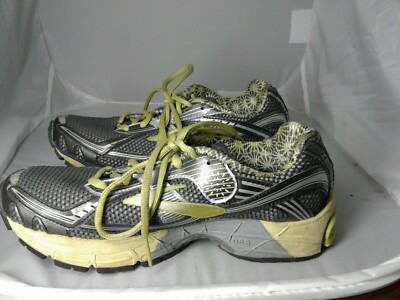 Brooks Ravenna Women Gray Yellow Running Shoes Size EUR 40 Pre Owned 