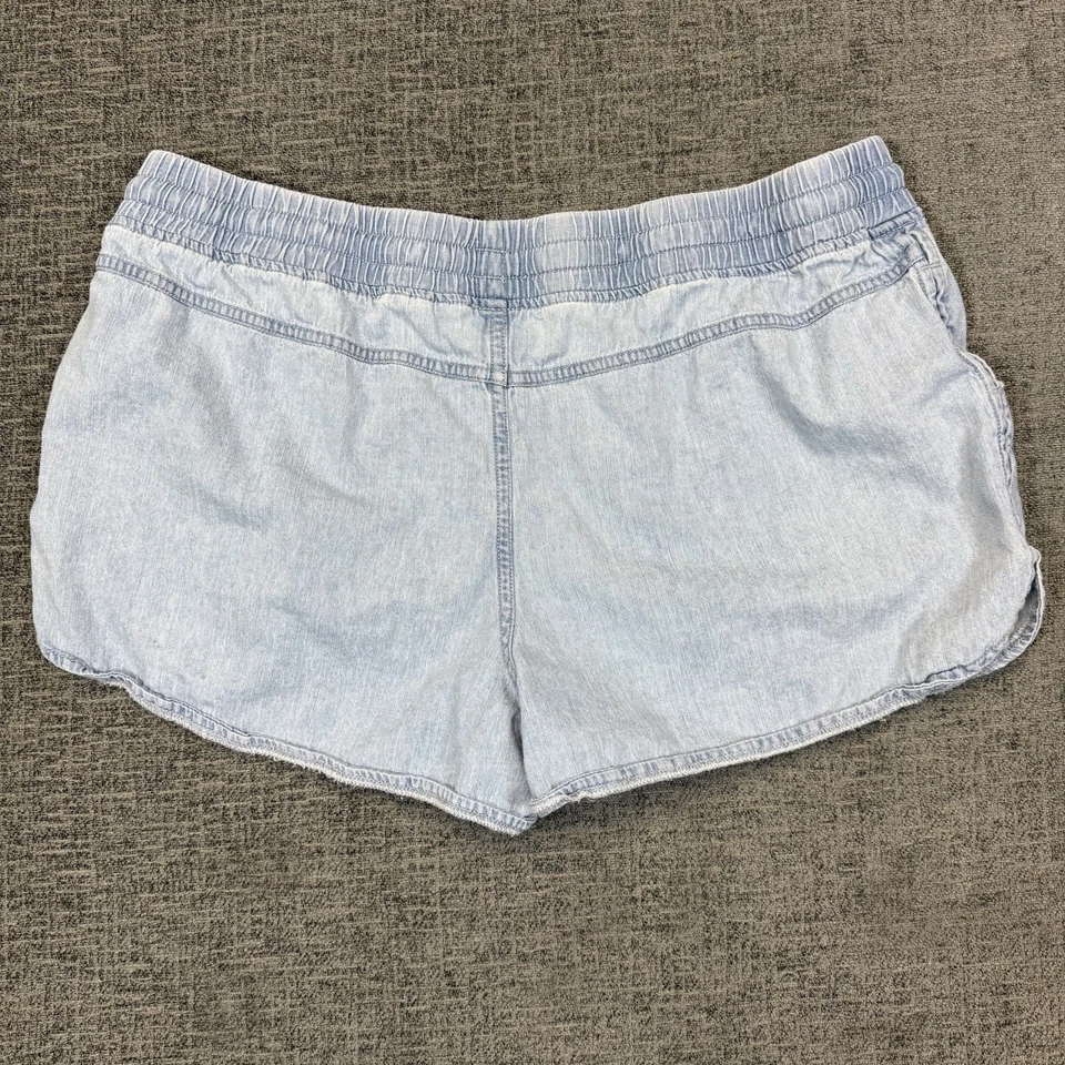 Pantalones Cortos Mickey Mouse Disney Para Mujer L Azul Comida Chatarra Lavado Ligero Bordados Foto 3 de 4