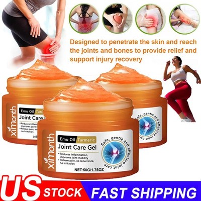 Emu Oil Turmeric Joint Therapy Gel Professional Soothing Pain Relief Massage 50g
