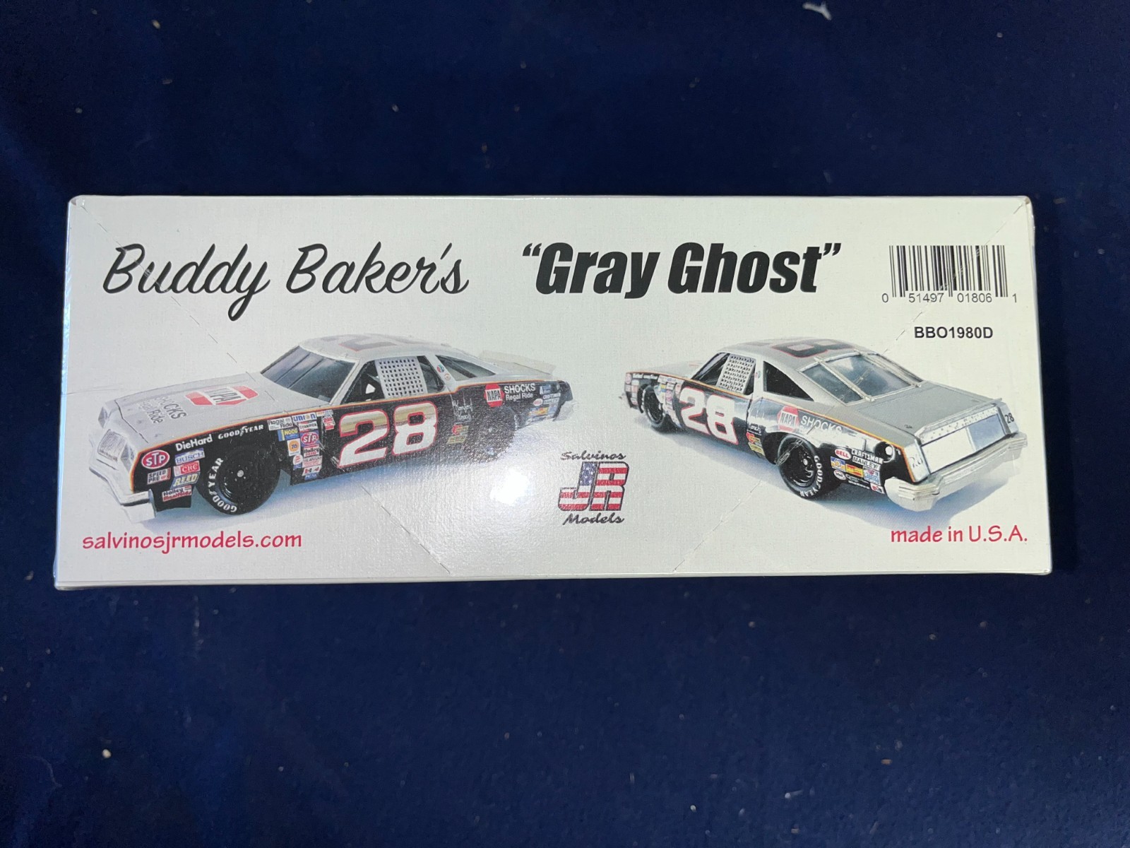 Salvinos JR Buddy Baker's Gray Ghost Oldsmobile 442 #28 BBO1980D Factory Sealed