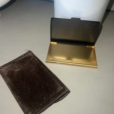 Vtg Colibri Japan Collectible Cigarette Case  Goldtone Design Elegant