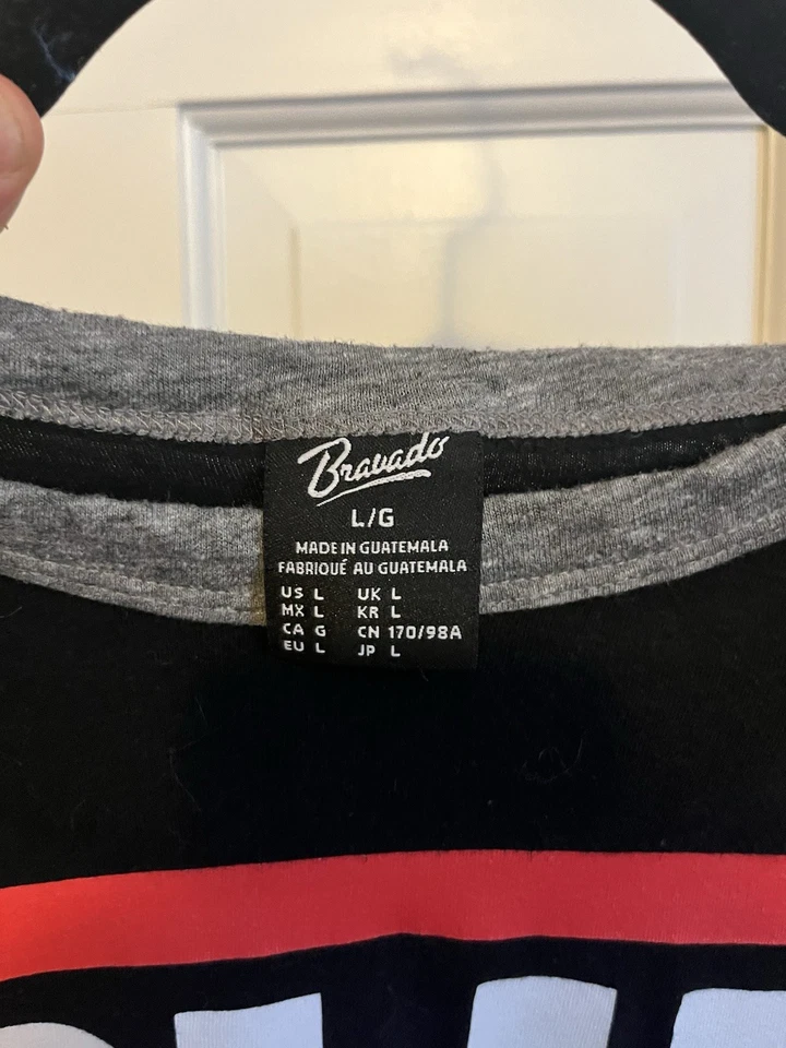 Rare Run DMC Shirt Women’s Crop Top 3/4 Sleeve Black & Gray Officially Licensed - Image 3 of 3