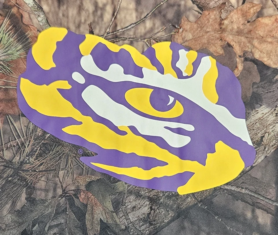 Men's Colosseum Black LSU Tigers Mossy Oak Pullover Hoodie Size 3XL - Image 3 of 4