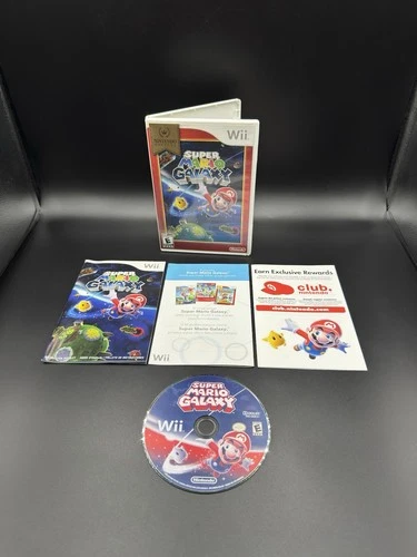Super Mario Galaxy (Nintendo Wii, 2007) Complete With Manual