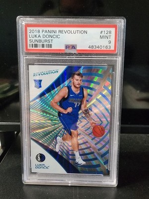 2018 Panini Revolution Luka Doncic Sunburst #128 /75 PSA 9 Rookie RC