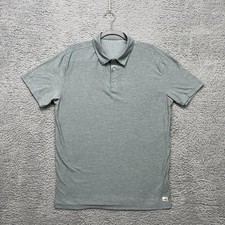 Vuori Polo Shirt Mens Medium Gray Green Heather V188 Performance Golf Casual