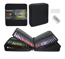 120 Colored Pencils for Adult Coloring Books, Perfect for Coloring, Oil-Based...