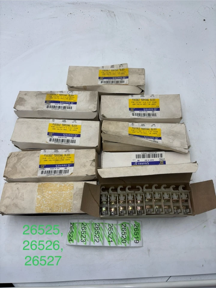 Square D 9080 GF-6 Fusible Terminal Block 600 Volt Pack of 10 1 Per Order - Image 4 of 4