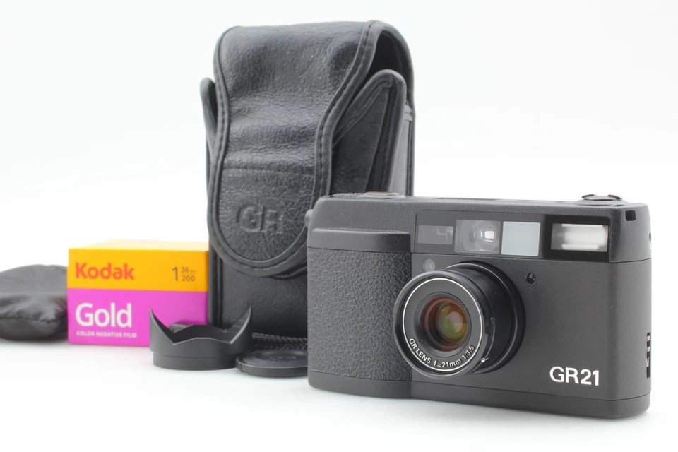 LCD Works [MINT w/ Case ] Ricoh GR21 35mm Point&Shoot Film Camera From JAPAN - Image 2 of 4