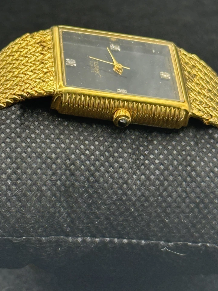 Vintage Xavier Mens Diamond Black Dial Milanese/Mesh Band Watch with Gift Box  - Image 3 of 4