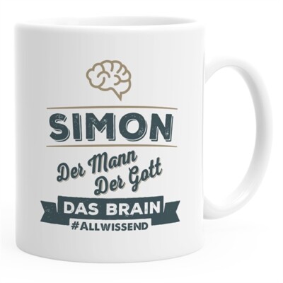 personalisierte Kaffeetasse Tasse Geschenk für Klugscheißer und Brains