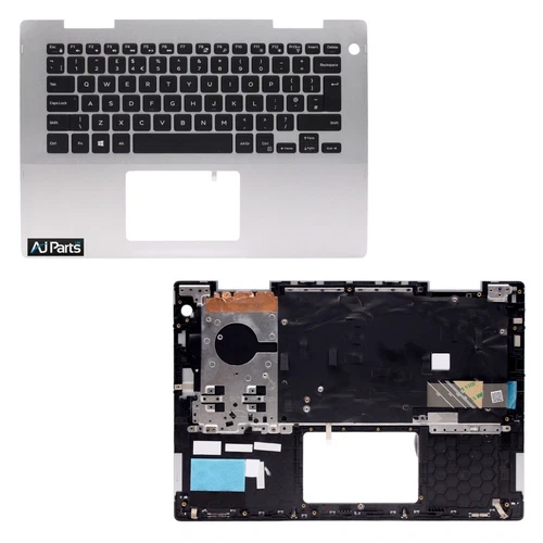 Replacement Dell Inspiron 5491 2-in-1 Laptop Palmrest UK Keyboard Silver 041KVJ