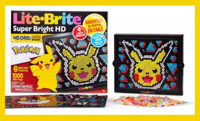 Lite Brite Super Bright HD Pokemon Edition - Light-Up Screen Pikachu BRAND NEW
