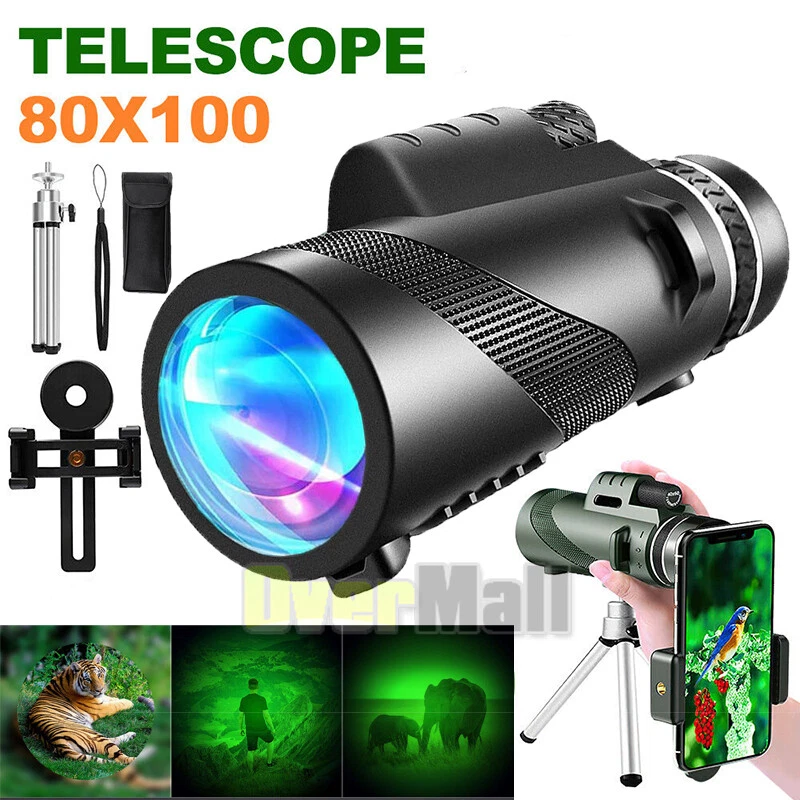 Military Telescope Day/Night 10-300X40mm 80X100 Zoom Monocular Scope Telescope - Image 2 of 4