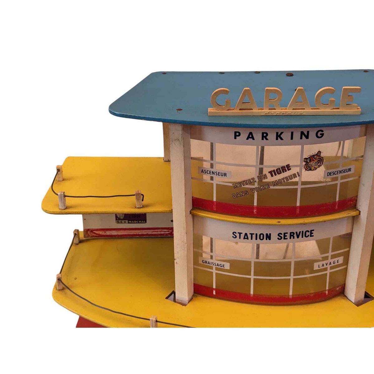 Depreux Garage Parking Service Station vintage wooden toy model