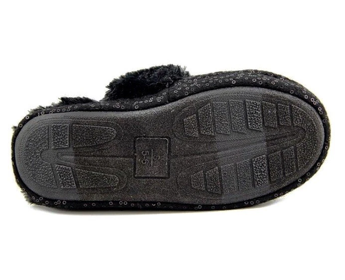 全新 Sparkle 拖鞋 人造毛皮 黑色 Naturalizer 女式 S 小号 5M 6M 靠垫鞋底 — 第 3/3 张图片