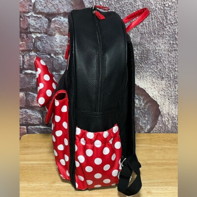 Disney Baby Minnie Mouse Black W/Red White Polka Dots & Bow  display picture 1