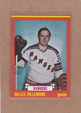 1973-74 TOPPS HOCKEY GILLES VILLEMURE #153 RANGERS NM *A35740
