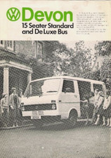 Volkswagen LT Devon 15 Seater Minibus 1978-79 UK Market Single Sheet Brochure