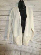Forever 21 Women  s White Open Front Long Sleeve Cardigan Size S