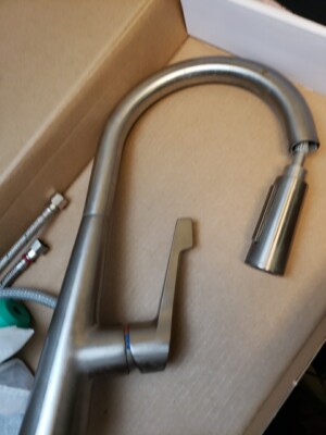 Hansgrohe  1Hole Pull Down Sprayer Kitchen Faucet Steel
