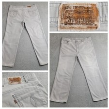 Vintage Levi's Jeans Men's 40x28 Gray Denim Comfort Fit 90s Brown Tab 43415-4556